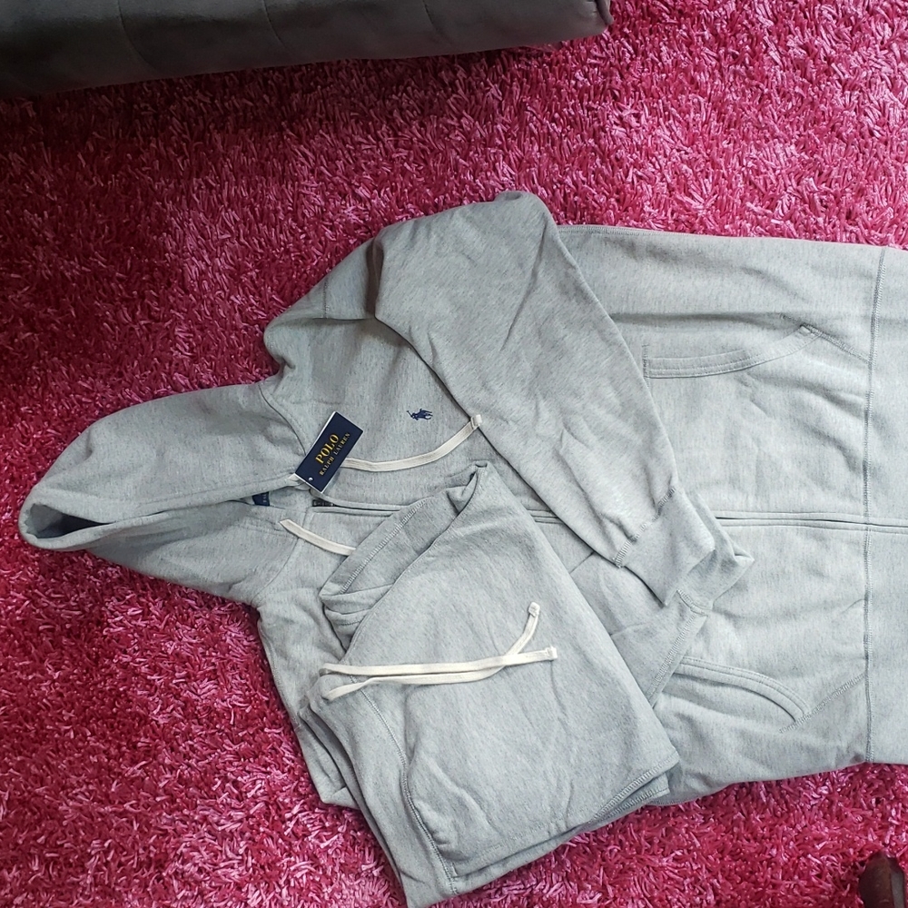 Ralph Lauren Police Grey Hoodie & Joggers NWT XL/2XL